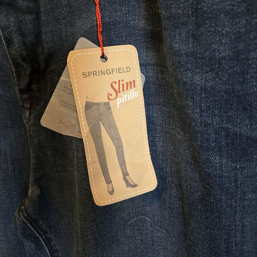 Springfield Denim Med Blue Straight Leg Jeans, Size 12-14 (Eur 44) NWT - Picture 6 of 8